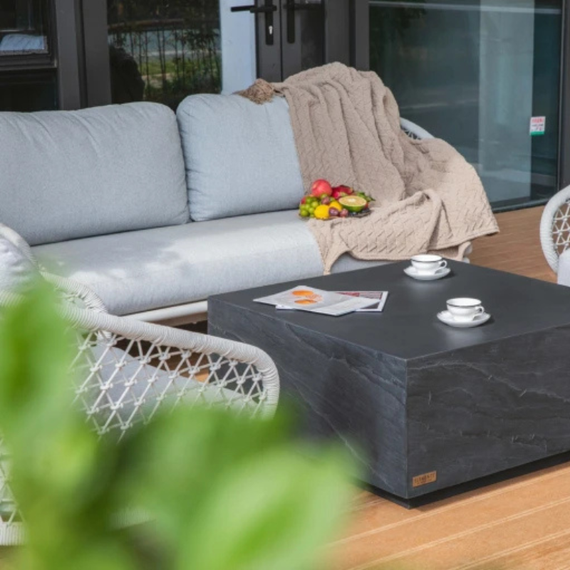 Elementi, Colorado Coffee Table, Square Medium, Slate Black Outdoor/Indoor