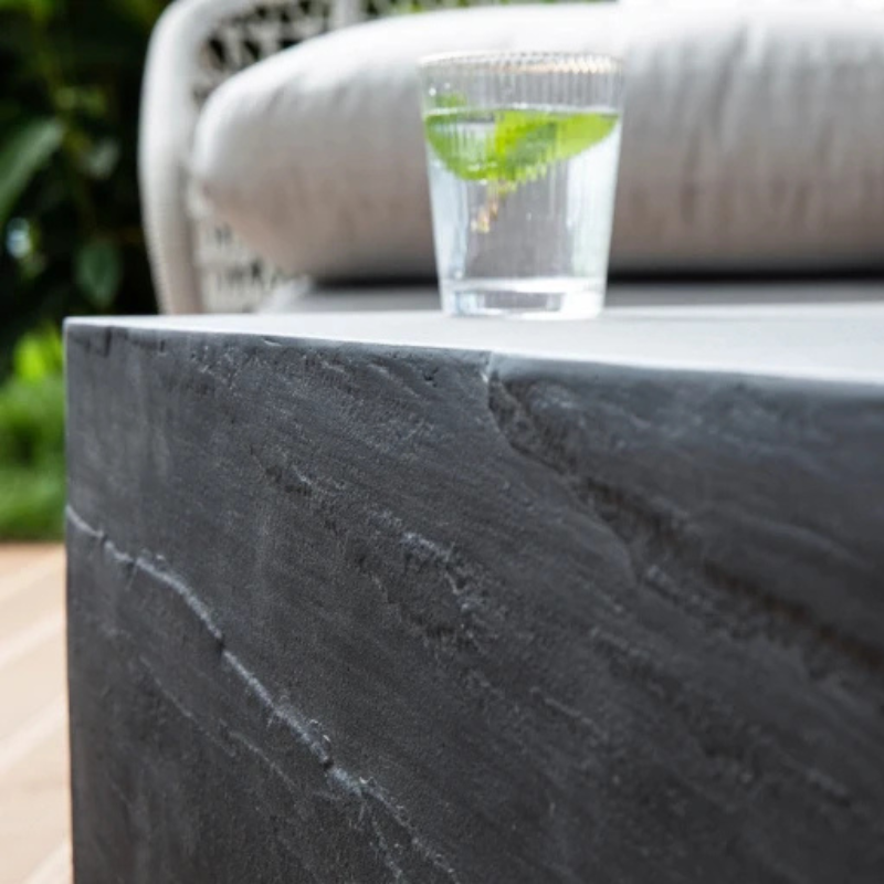 Elementi, Colorado Side Table, Slate Black Outdoor/Indoor