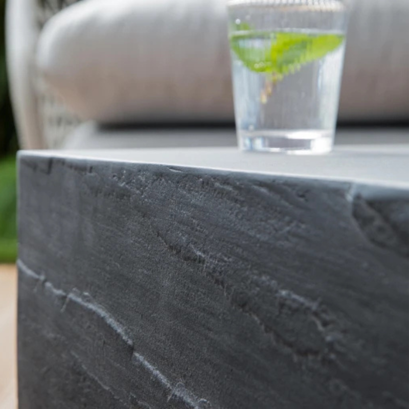 Elementi, Colorado Side Table, Slate Black Outdoor/Indoor