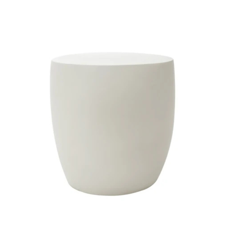 Elementi, Ikaria Cobble Side Table, Cream White Outdoor/Indoor