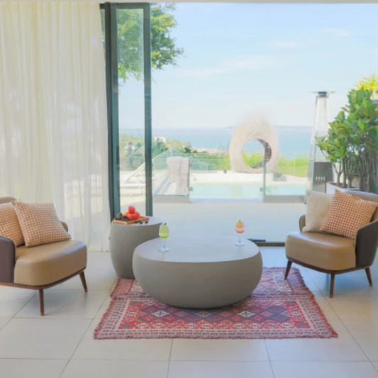 Elementi, Ikaria Cobble Side Table, Space Grey Outdoor