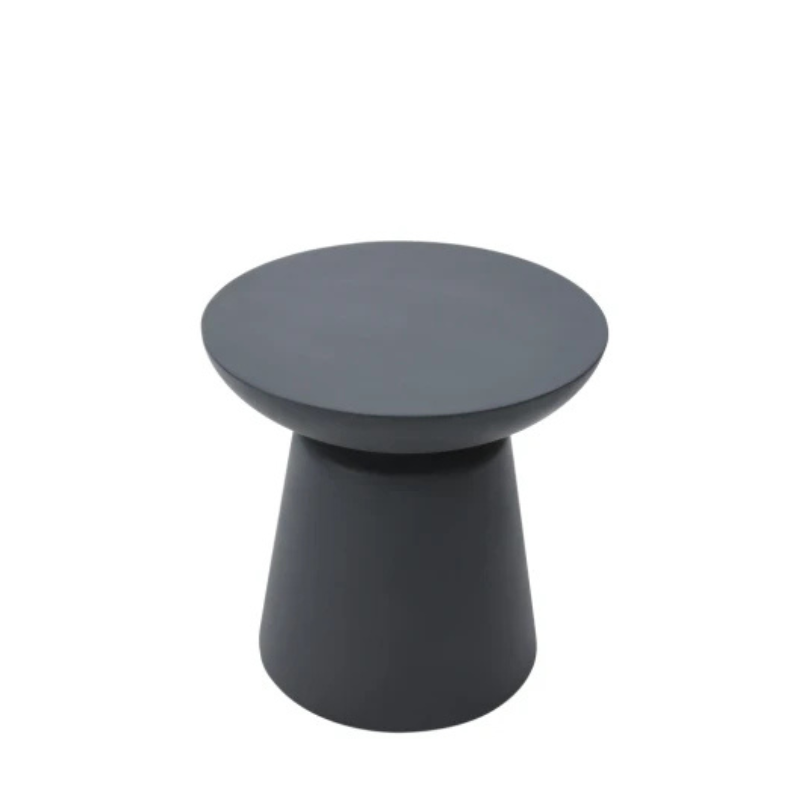Elementi, Kylix Side Table, Slate Black Outdoor Concrete