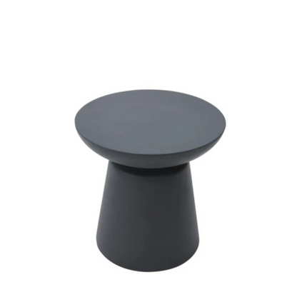 Elementi, Kylix Side Table, Slate Black Outdoor Concrete