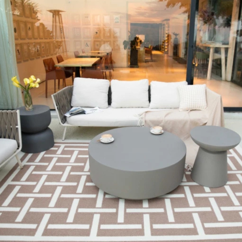 Elementi, Kylix Side Table, Space Grey Outdoor Concrete