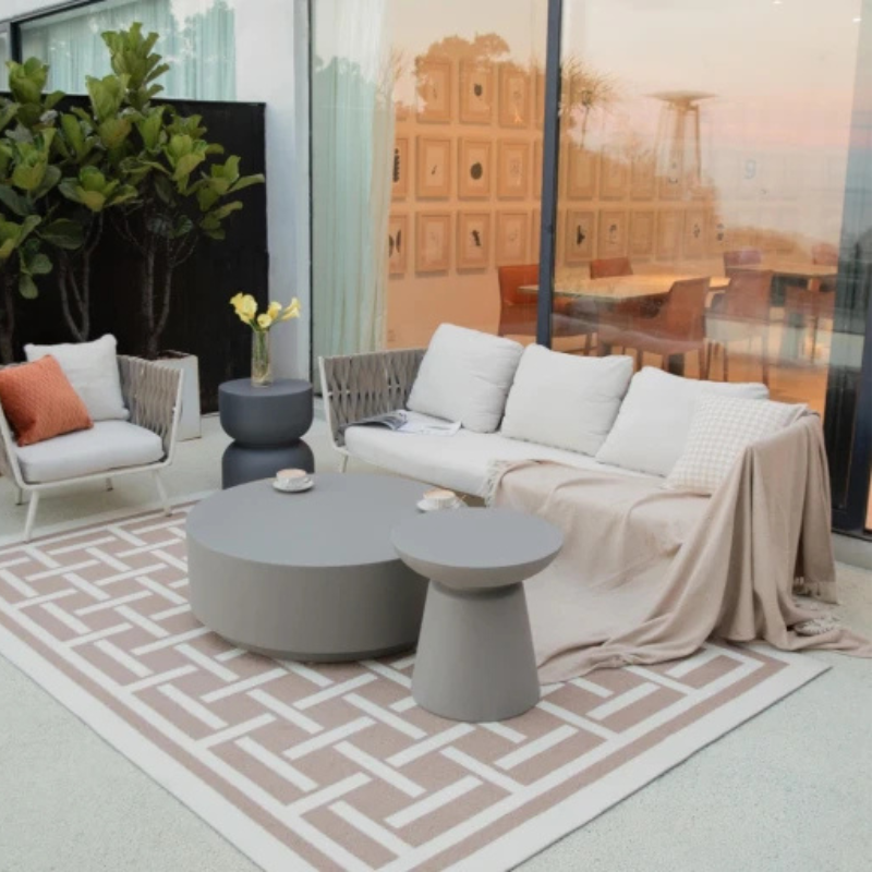 Elementi, Kylix Side Table, Space Grey Outdoor Concrete