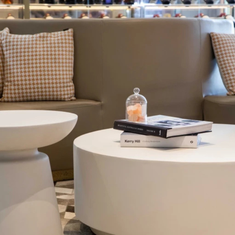 Elementi, Rome Coffee Table, Large Cream, White Indoor/Outdoor Concrete Glass Fibre