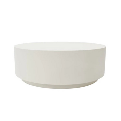 Elementi, Rome Coffee Table, Large Cream, White Indoor/Outdoor Concrete Glass Fibre