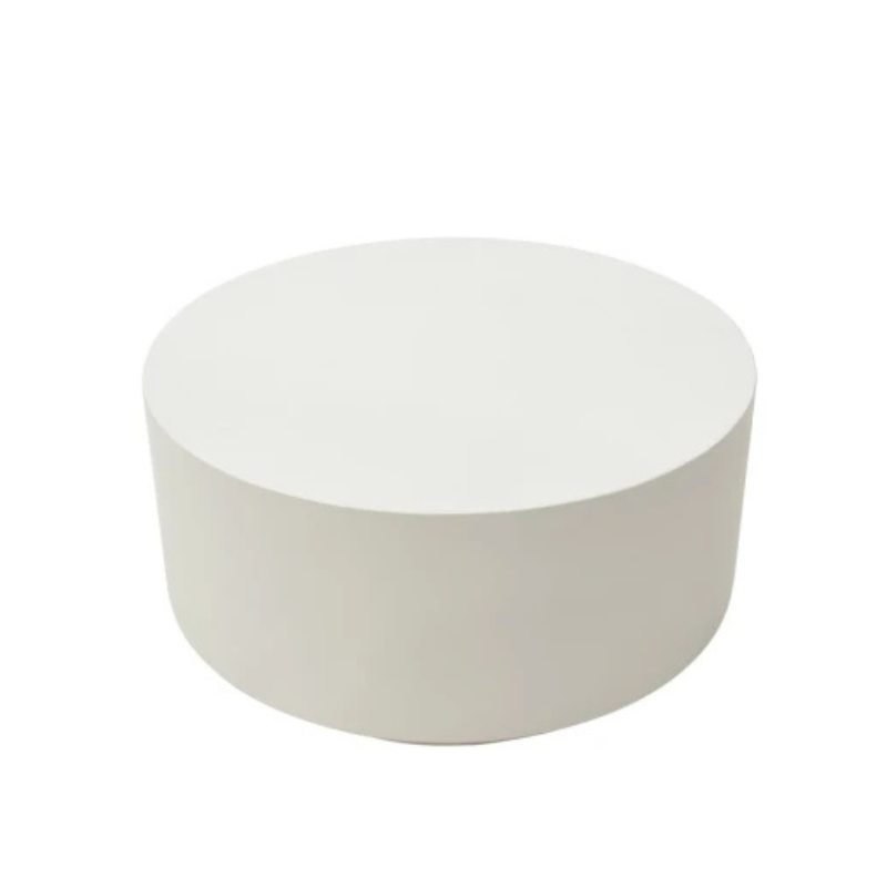 Elementi, Rome Coffee Table, Medium Cream White Outdoor Concrete
