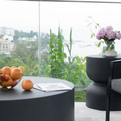 Elementi, Rome Coffee Table, Medium Slate Black, Outdoor Concrete