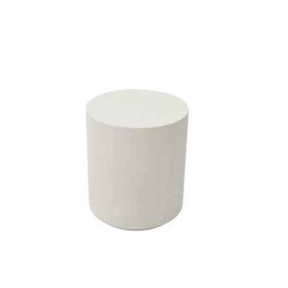 Elementi, Rome Side Table, Large Cream White, Outdoor Concrete