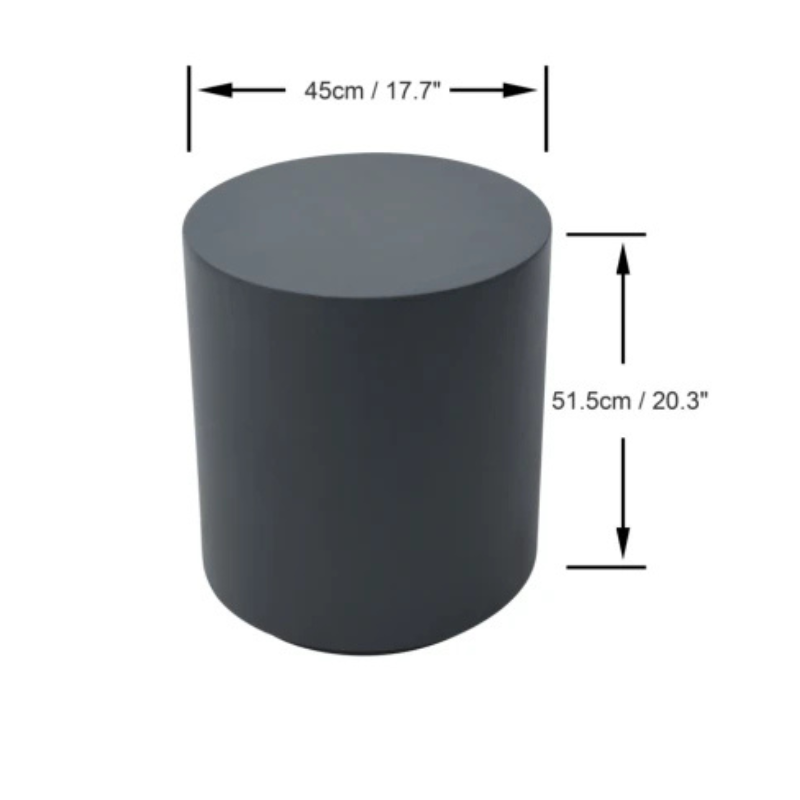 Elementi, Rome Side Table, Large Slate Black, Outdoor Concrete