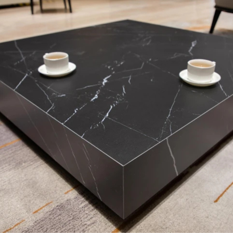 Elementi, Sofia Coffee Table, Square Large Marble, Porcelain Outdoor
