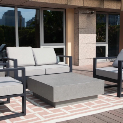Elementi, Tevere Coffee Table, Space Grey, Outdoor Concrete
