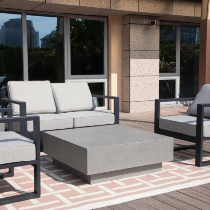 Elementi, Tevere Coffee Table, Space Grey, Outdoor Concrete