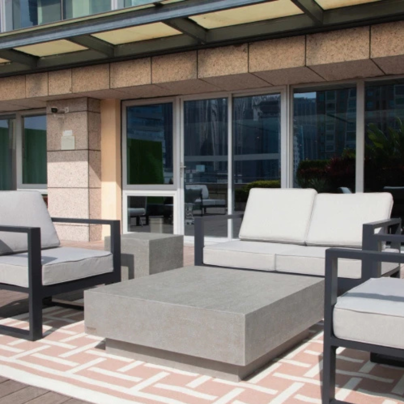 Elementi, Tevere Coffee Table, Space Grey, Outdoor Concrete