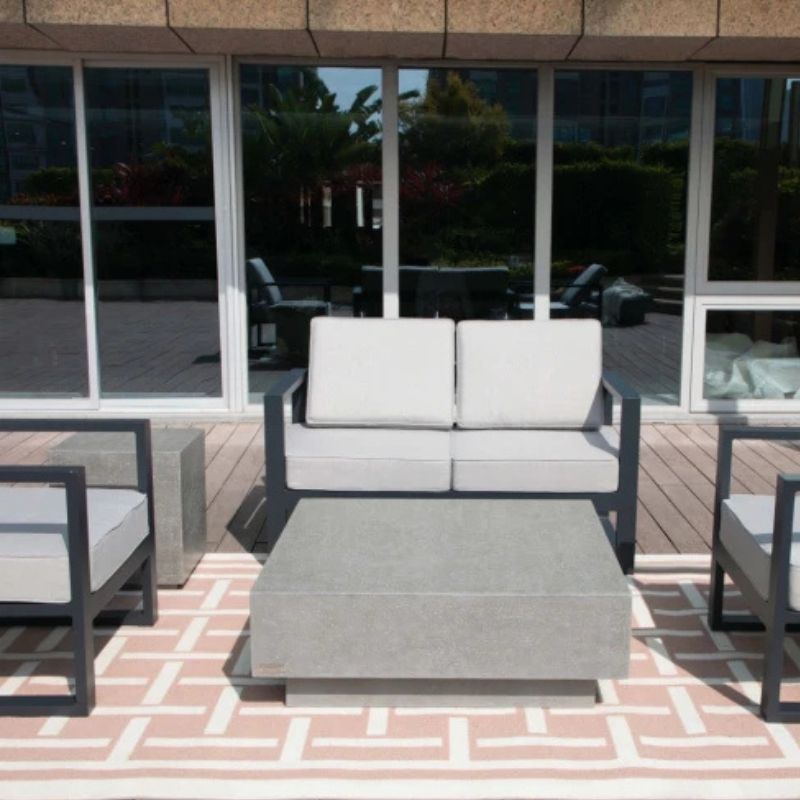 Elementi, Tevere Coffee Table, Space Grey, Outdoor Concrete