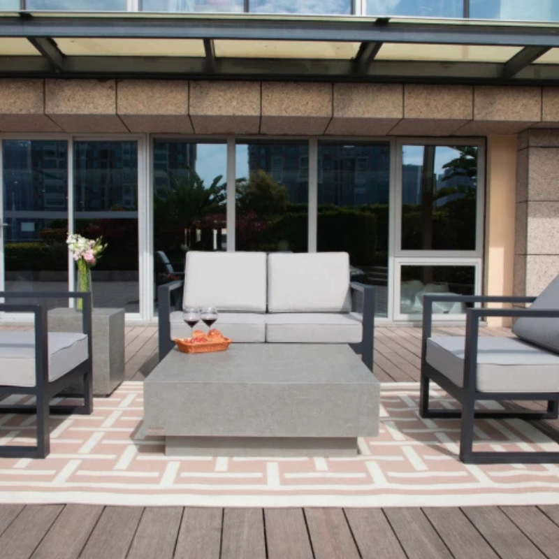 Elementi, Tevere Coffee Table, Space Grey, Outdoor Concrete