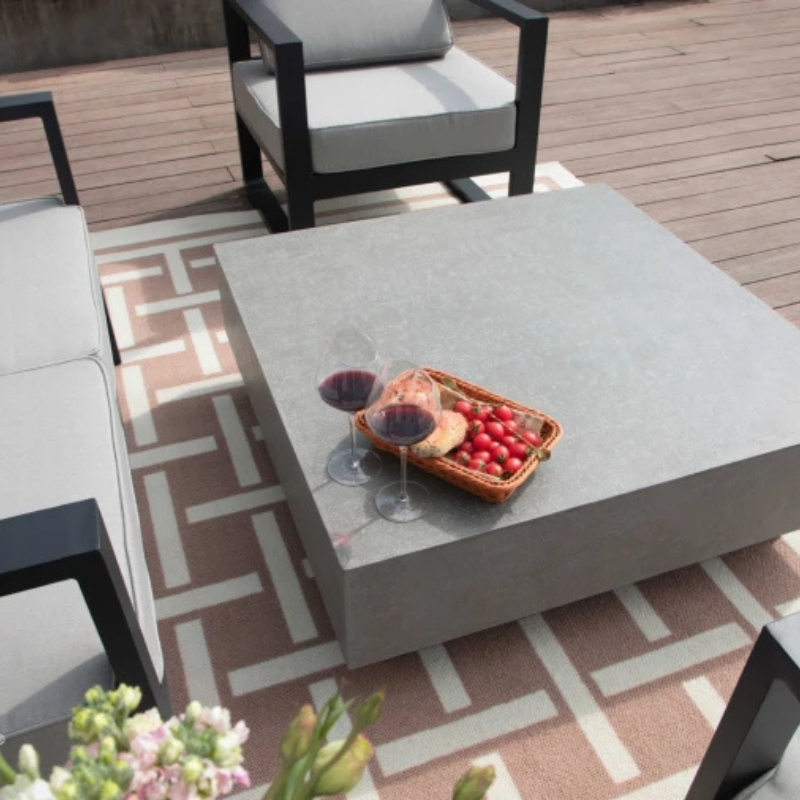 Elementi, Tevere Coffee Table, Space Grey, Outdoor Concrete