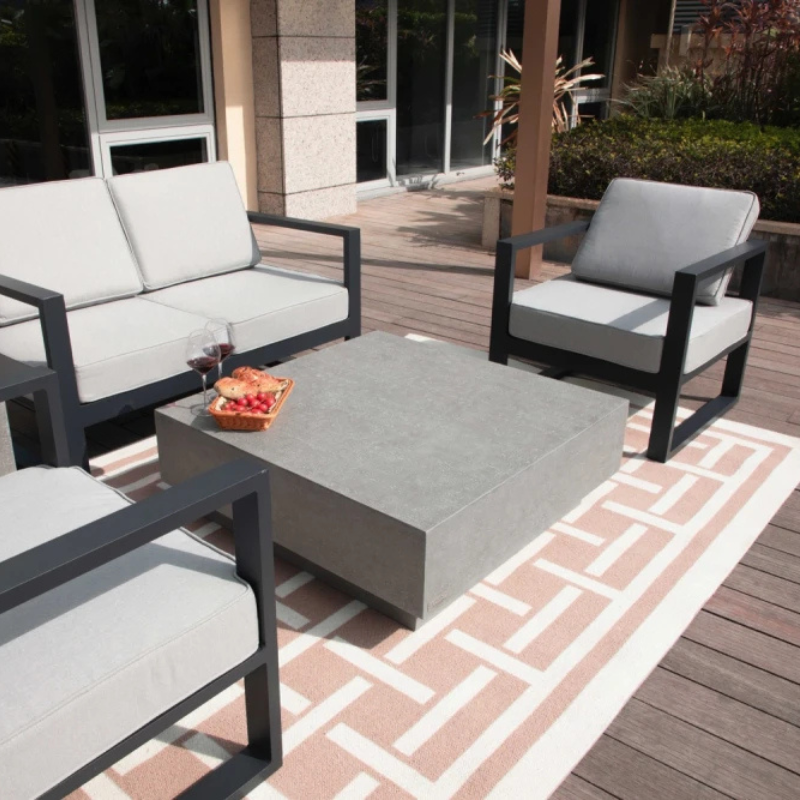 Elementi, Tevere Coffee Table, Space Grey, Outdoor Concrete