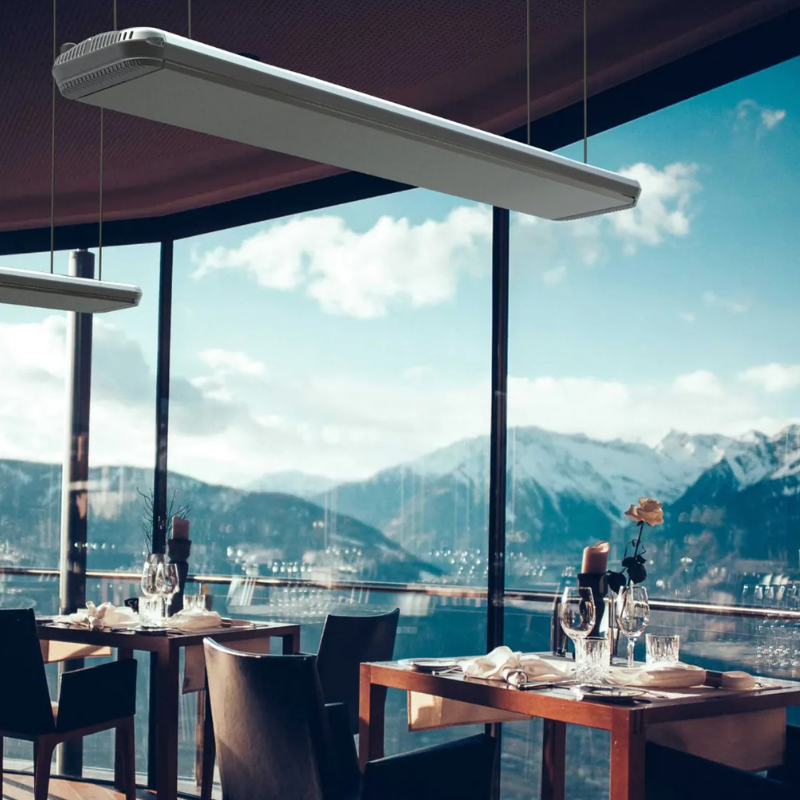 MO-EL, Heatwave Hot Top Infrared Heater, 2950W Silver Outdoor