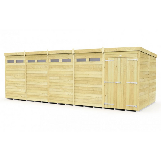 Bond Pent Security Shed, 20ft x 8ft – Durable Tongue & Groove Garden Storage
