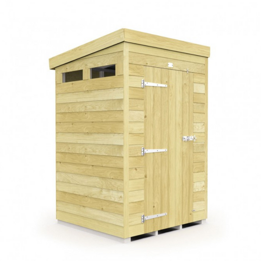 Bond Pent Security Shed, 4ft x 4ft – Durable Tongue & Groove Garden Storage