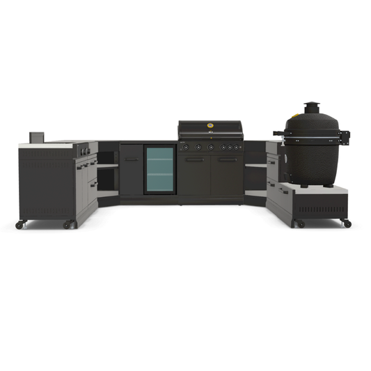 GRLLR Connect Modular Outdoor Kitchen with Prime G5S 5-Burner Gas Barbecue – Luxury Stainless Steel UK Outdoor Cooking System