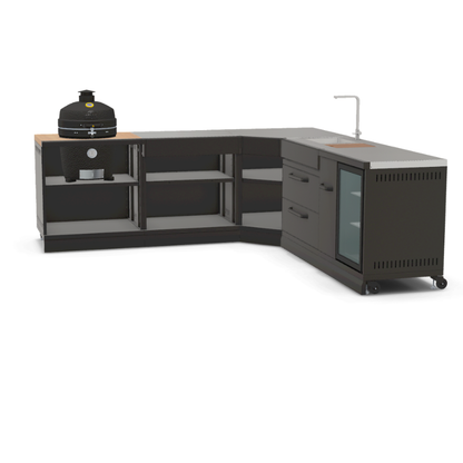 GRLLR Connect Modular Outdoor Kitchen – Kamado Grill, Sink, Expansion, Corner & Fridge Units for Premium Outdoor Cooking