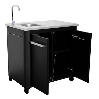 Cozze Outdoor Kitchen 90 w. Sink – Compact Outdoor Unit with Tap