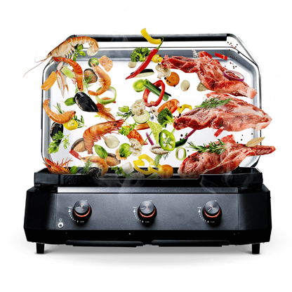 Cozze G-800 Gas Plancha Grill with 3 Burners – Outdoor Cooking