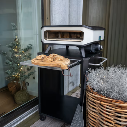 Cozze Outdoor Pizza Oven Table with Pull-Out Shelf & Tool Hooks