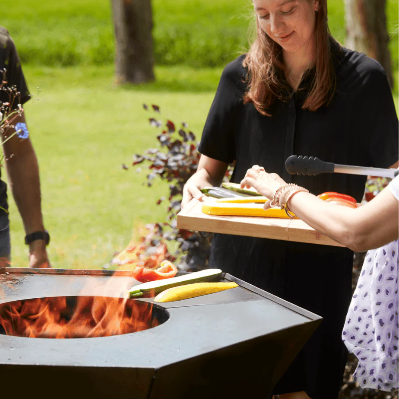 Barbecook Nestor Corten Steel BBQ with Dual Cooking Plates