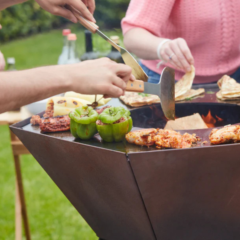 Barbecook Nestor Corten Steel BBQ with Dual Cooking Plates