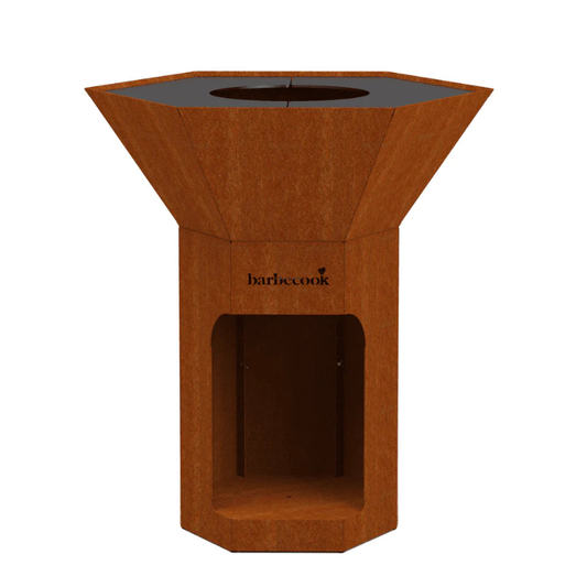 Barbecook Nestor Corten Steel BBQ with Dual Cooking Plates