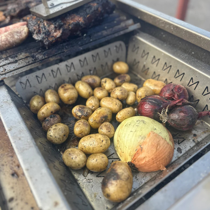 The Sizzle Tray – Asador Accessory | METARTAL Stainless Steel Grill Tray