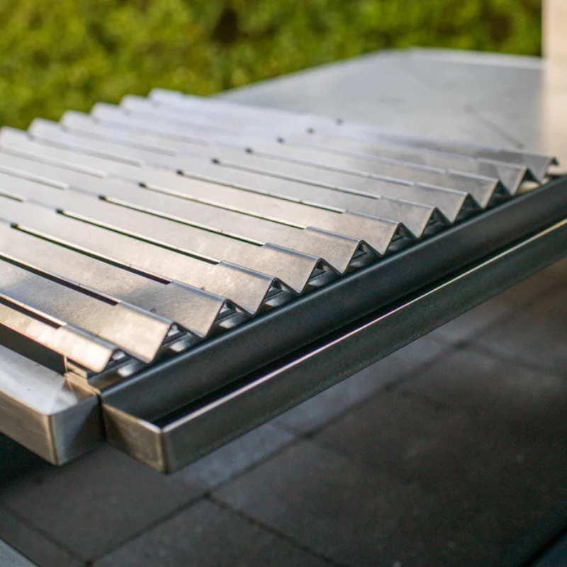 V Groove Grill – Stainless Steel BBQ Cooking Plate | Handmade in Britain by METARTAL