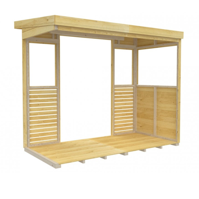 Winston Timber 8ft x 4ft BBQ Shelter for Garden Cooking and Outdoor Dining