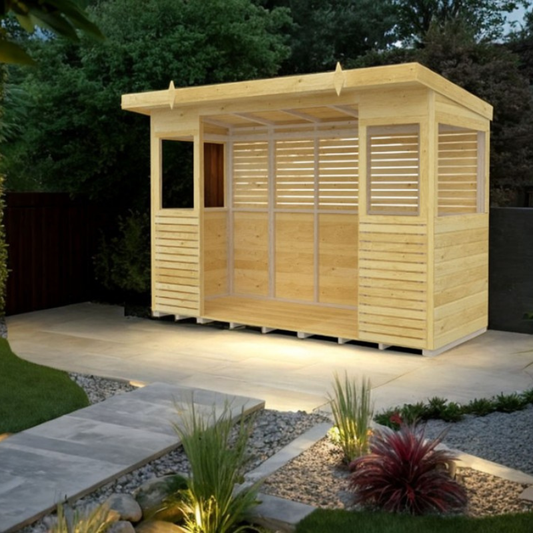 Winston Timber 10ft x 4ft BBQ Shelter for Garden Cooking and Outdoor Dining 