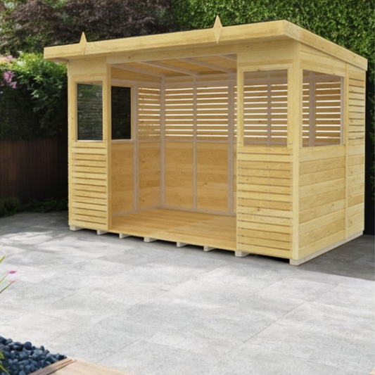 Winston Timber 10ft x 6ft BBQ Shelter for Garden Cooking and Outdoor Dining 