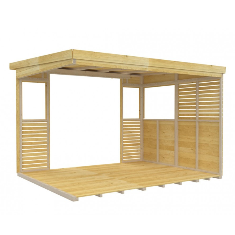 Winston Timber 10ft x 8ft BBQ Shelter for Garden Cooking and Outdoor Dining