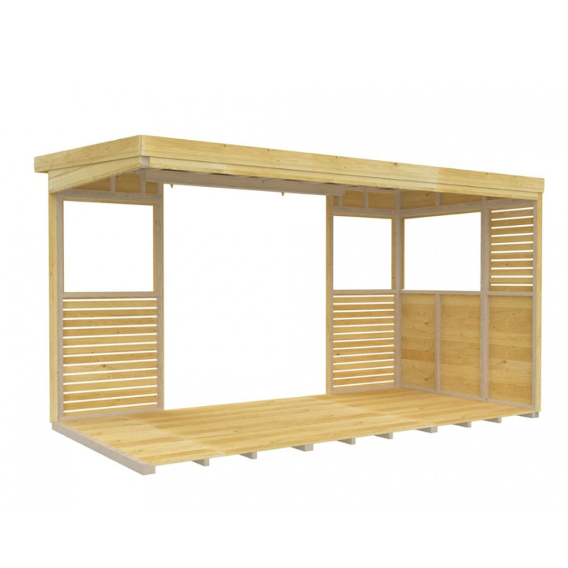 Winston Timber 12ft x 6ft BBQ Shelter for Garden Cooking and Outdoor Dining 