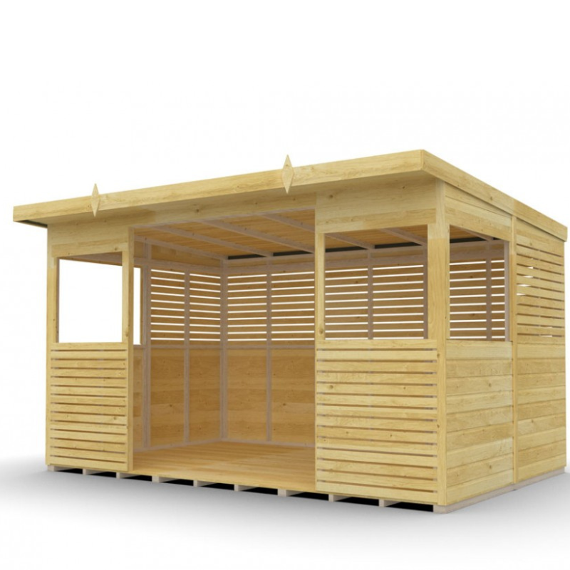 Winston Timber 12ft x 8ft BBQ Shelter for Garden Cooking and Outdoor Dining 