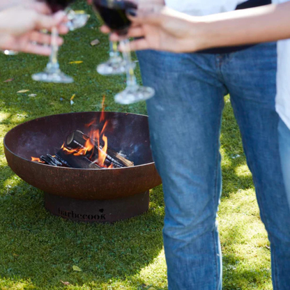 Barbecook Jack Corten Steel Fire Bowl 60cm - Outdoor Round Fire Pit for Garden & Patio