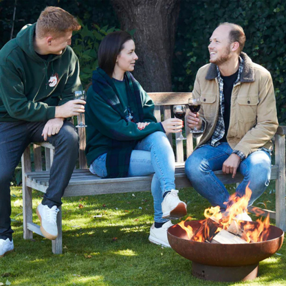 Barbecook Jack Corten Steel Fire Bowl - 75cm Outdoor Fire Pit for Garden & Patio