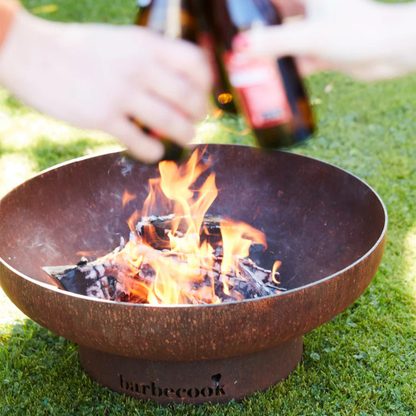 Barbecook Jack Corten Steel Fire Bowl - 75cm Outdoor Fire Pit for Garden & Patio