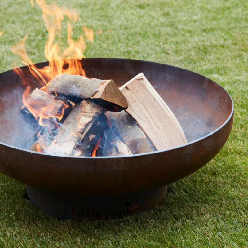 Barbecook Jack Corten Steel Fire Bowl - 75cm Outdoor Fire Pit for Garden & Patio