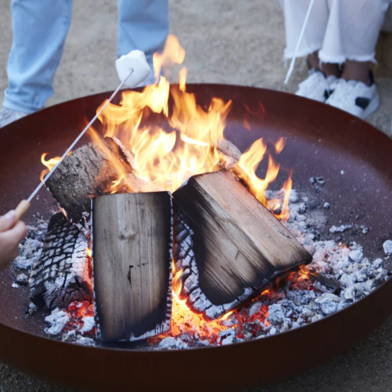 Barbecook Jack Corten Steel Fire Bowl - 100cm Large Outdoor Fire Pit for Garden & Patio