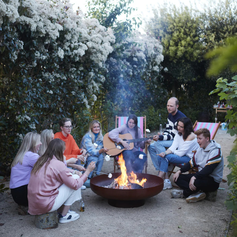 Barbecook Jack Corten Steel Fire Bowl - 100cm Large Outdoor Fire Pit for Garden & Patio