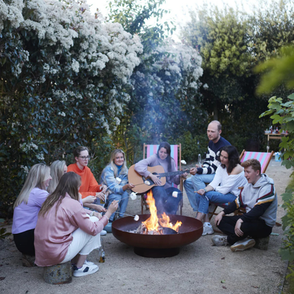 Barbecook Jack Corten Steel Fire Bowl - 100cm Large Outdoor Fire Pit for Garden & Patio