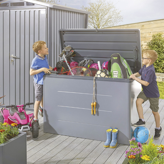 Farley 1200L Metal Garden Storage Box – Hex Living